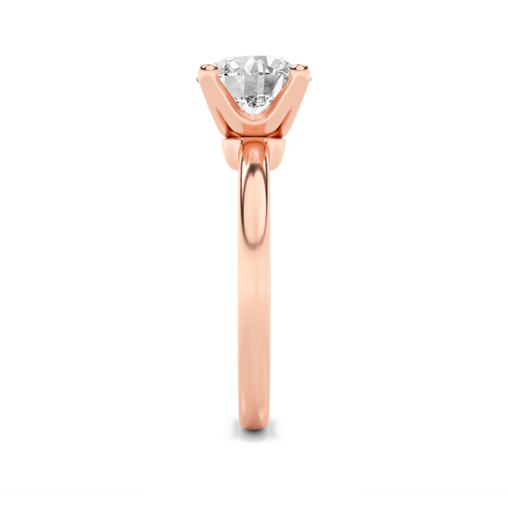 2CTW Round Shaped Lab Grown Diamond (F/VS) Classic Solitaire Engagement Ring in 14K Gold