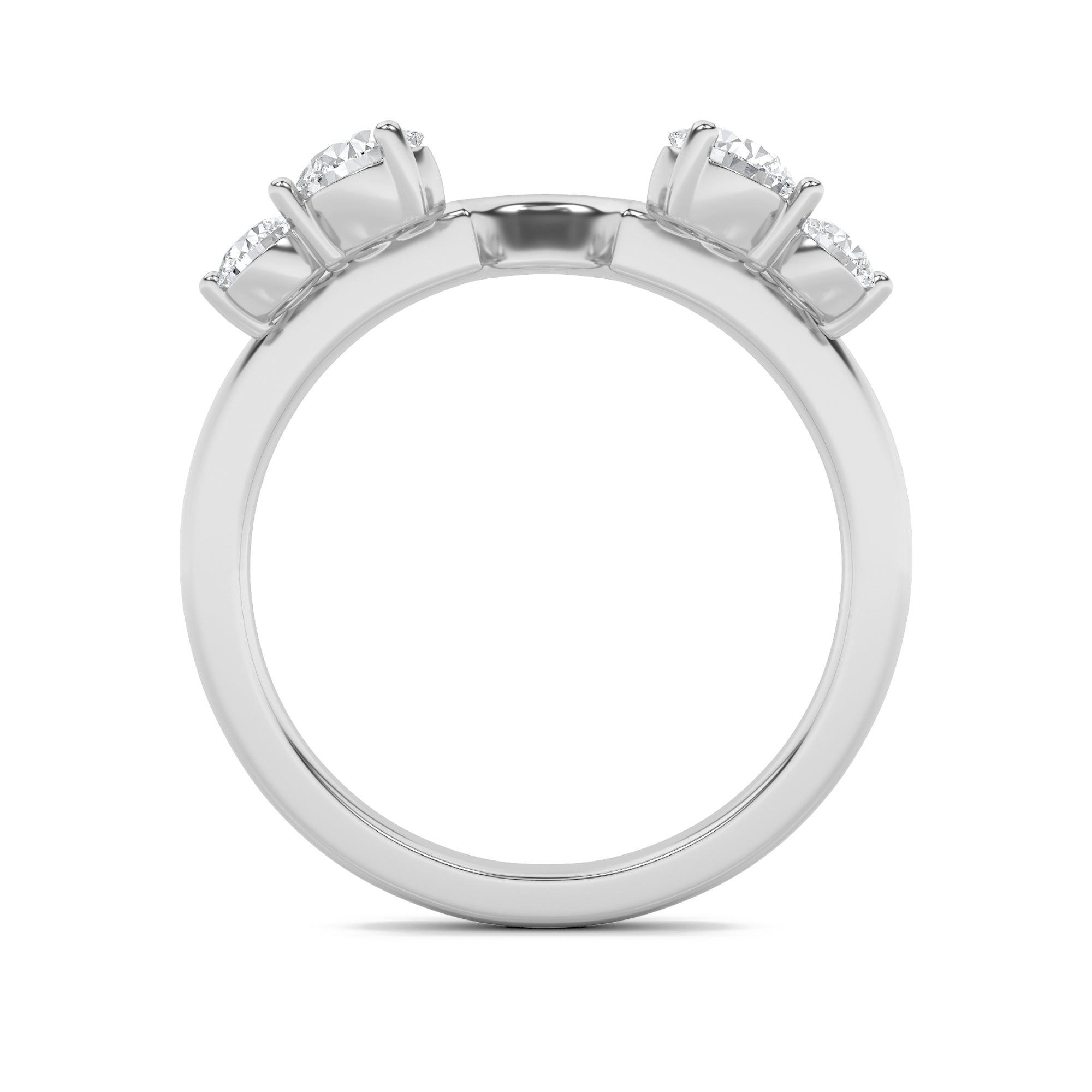 0.75CTW Round Shaped Lab Grown Diamond (F/VS) Fashion Wrap Ring in 14K Gold