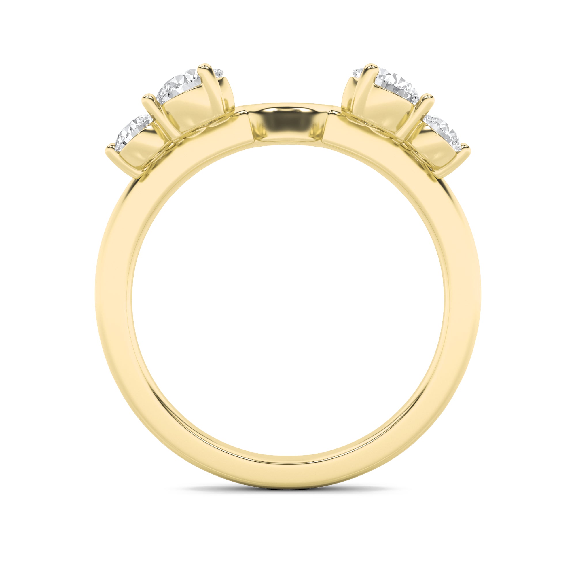 0.75CTW Round Shaped Lab Grown Diamond (G/VS) Fashion Wrap Ring in 14K Gold
