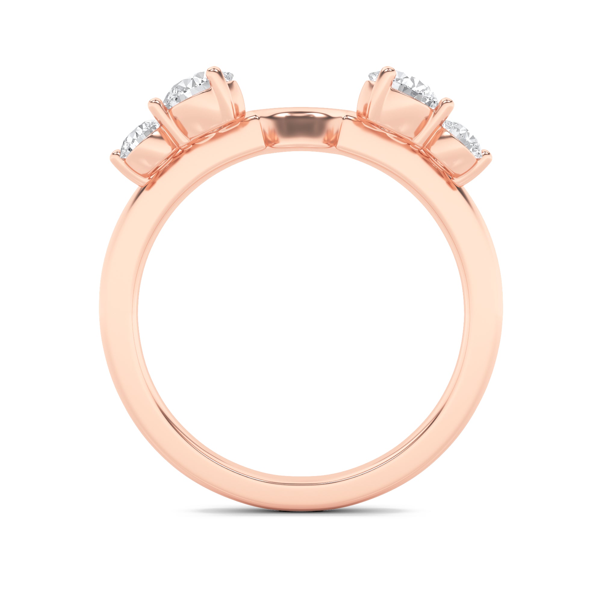 0.75CTW Round Shaped Lab Grown Diamond (F/VS) Fashion Wrap Ring in 14K Gold