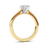 0.75CTW Round Shaped Lab Grown Diamond (E/VS) Classic Solitaire Engagement Ring in 14K Gold