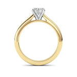 1CTW Round Shaped Lab Grown Diamond (E/VS) Classic Solitaire Engagement Ring in 14K Gold