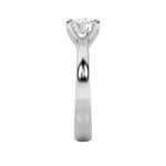 1.5CTW Round Shaped Lab Grown Diamond (E/VS) Classic Solitaire Engagement Ring in 14K Gold