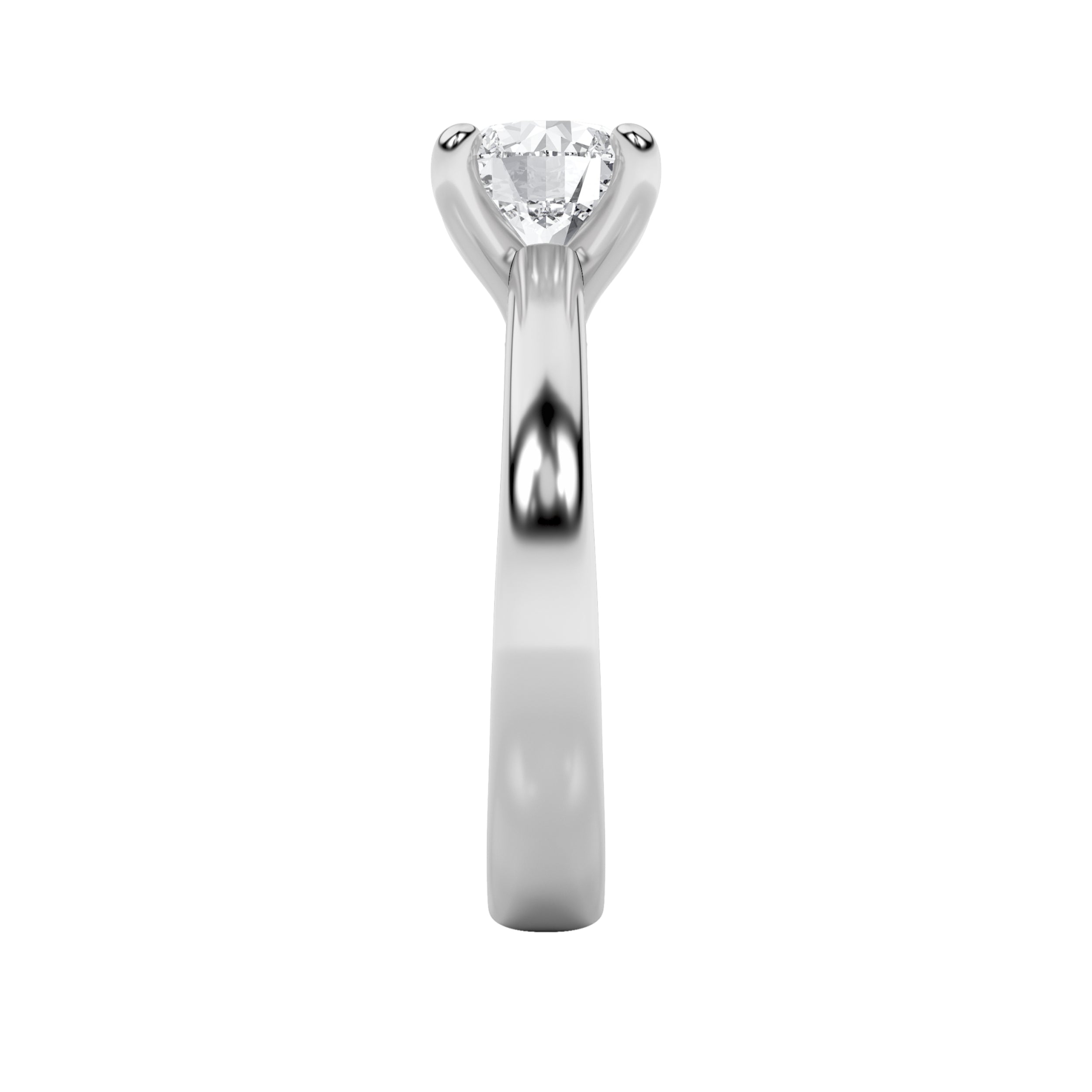 1.5CTW Round Shaped Lab Grown Diamond (E/VS) Classic Solitaire Engagement Ring in 14K Gold