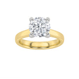 14K Two-Tone White/Yellow Gold 1.53ct E-Color Lab Diamond Solitaire Ring