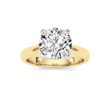 2CTW Round Shaped Lab Grown Diamond (E/VS) Classic Solitaire Engagement Ring in 14K Gold