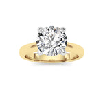 2CTW Round Shaped Lab Grown Diamond (E/VS) Classic Solitaire Engagement Ring in 14K Gold