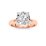 2CTW Round Shaped Lab Grown Diamond (E/VS) Classic Solitaire Engagement Ring in 14K Gold