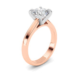 2CTW Round Shaped Lab Grown Diamond (E/VS) Classic Solitaire Engagement Ring in 14K Gold