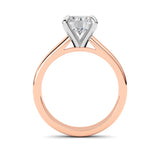 2CTW Round Shaped Lab Grown Diamond (E/VS) Classic Solitaire Engagement Ring in 14K Gold
