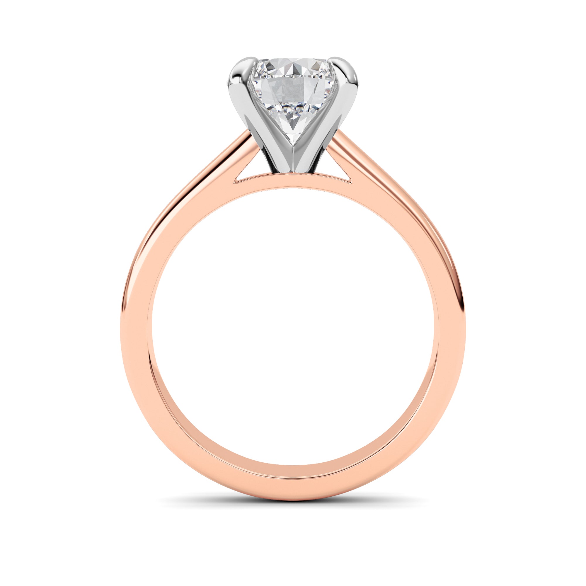 2CTW Round Shaped Lab Grown Diamond (E/VS) Classic Solitaire Engagement Ring in 14K Gold