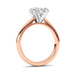 2CTW Round Shaped Lab Grown Diamond (E/VS) Classic Solitaire Engagement Ring in 14K Gold