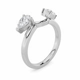 1CTW Pear Shaped Lab Grown Diamond (F/VS) Wrap Ring in 14K Gold