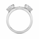 1CTW Pear Shaped Lab Grown Diamond (F/VS) Wrap Ring in 14K Gold