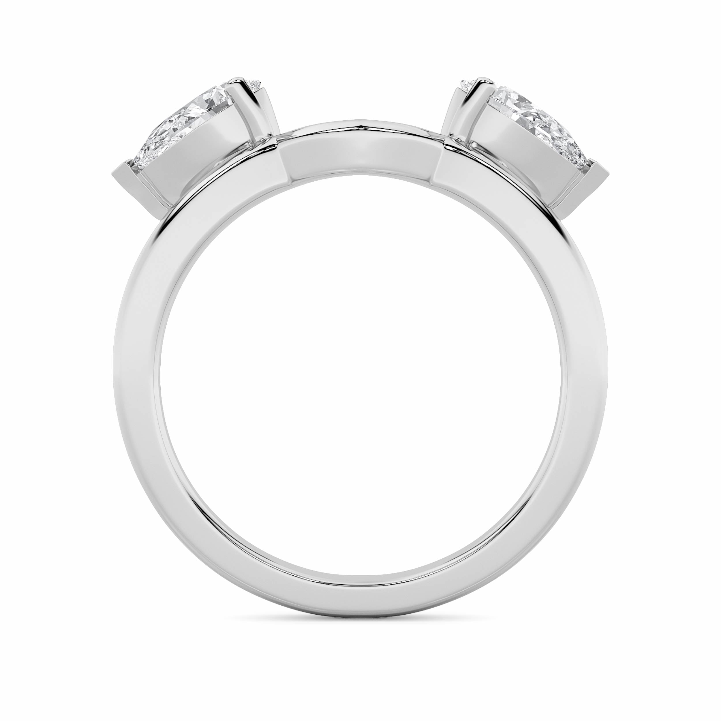 1CTW Pear Shaped Lab Grown Diamond (F/VS) Wrap Ring in 14K Gold
