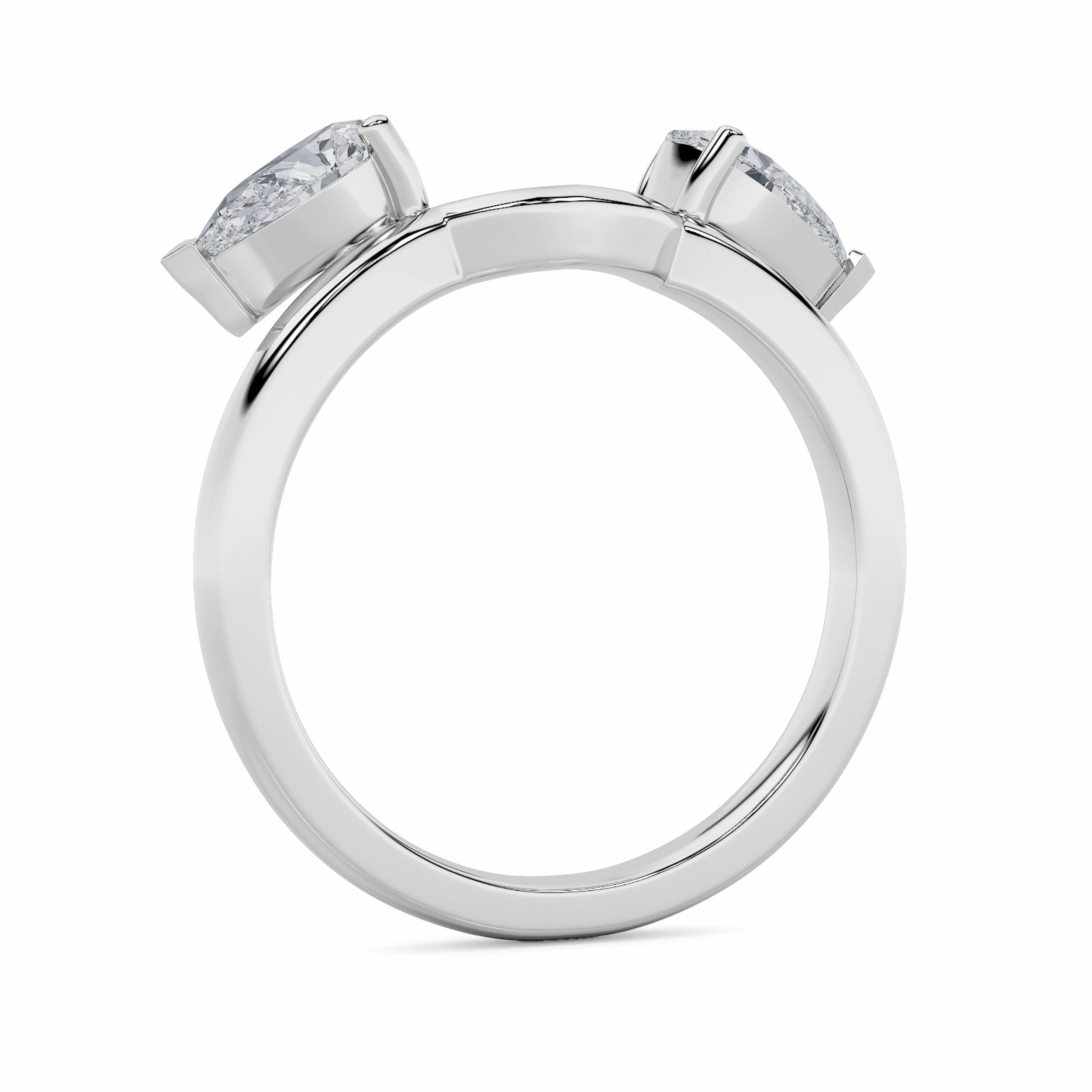 1CTW Pear Shaped Lab Grown Diamond (F/VS) Wrap Ring in 14K Gold