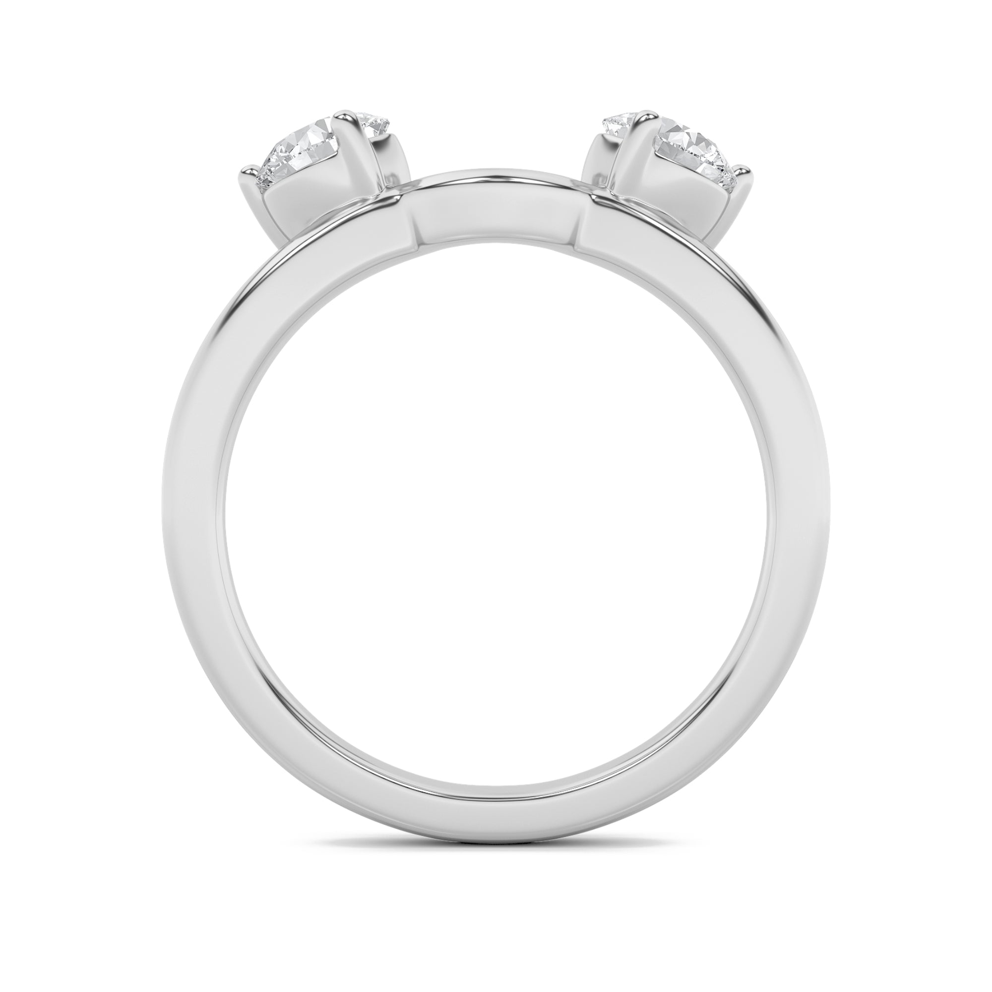 1CTW Round Shaped Lab Grown Diamond (F/VS) Wrap Ring in 14K Gold