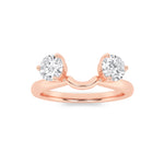 1CTW Round Shaped Lab Grown Diamond (F/VS) Wrap Ring in 14K Gold