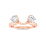 1CTW Round Shaped Lab Grown Diamond (F/VS) Wrap Ring in 14K Gold