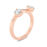 1CTW Round Shaped Lab Grown Diamond (F/VS) Wrap Ring in 14K Gold
