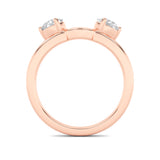 1CTW Round Shaped Lab Grown Diamond (F/VS) Wrap Ring in 14K Gold