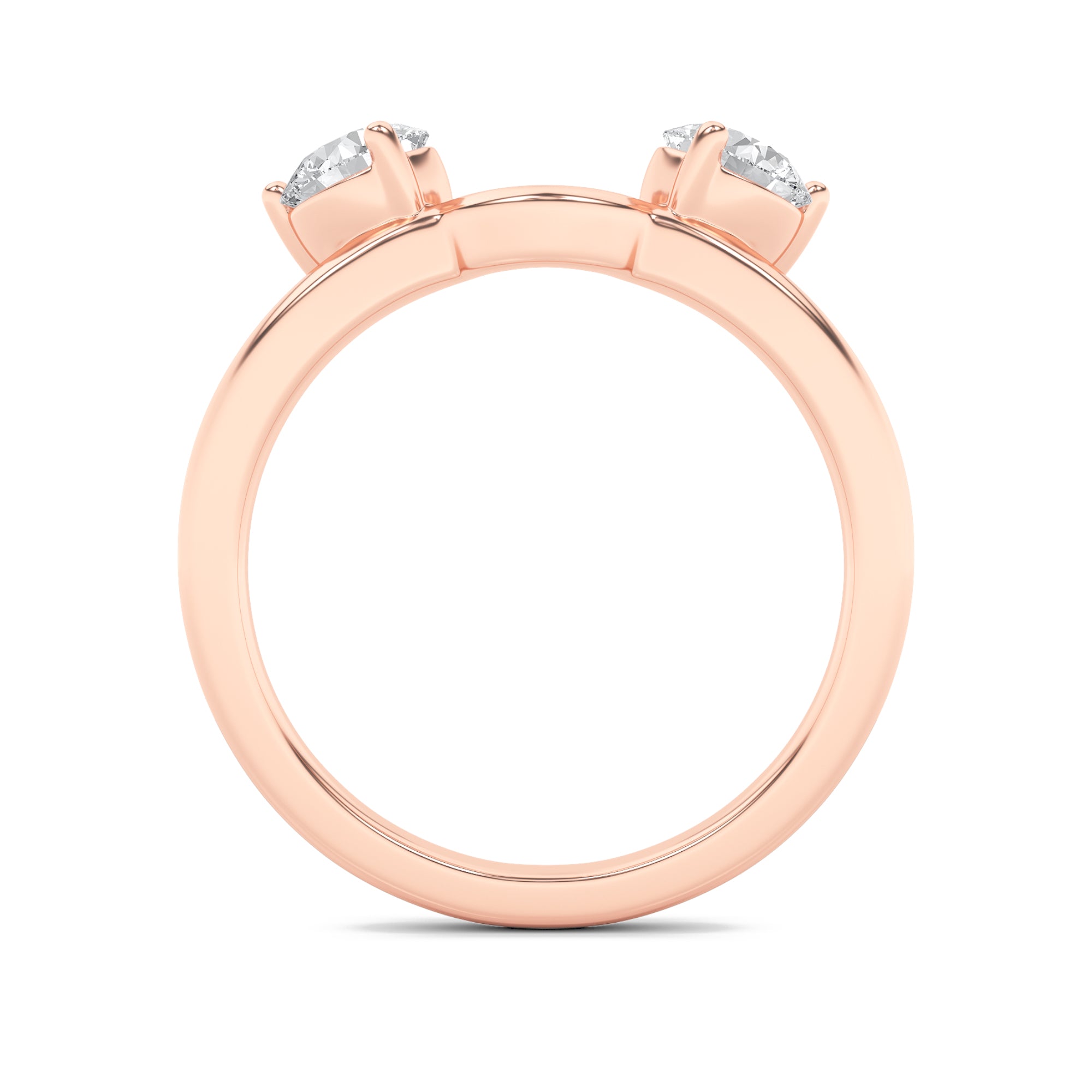 1CTW Round Shaped Lab Grown Diamond (F/VS) Wrap Ring in 14K Gold