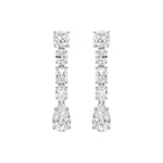 6.5CTW Pear Shaped Lab Grown Diamond (F/VS) Dangle Earrings in 14K Gold