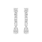 6.5CTW Pear Shaped Lab Grown Diamond (F/VS) Dangle Earrings in 14K Gold