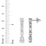 6.5CTW Pear Shaped Lab Grown Diamond (F/VS) Dangle Earrings in 14K Gold