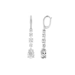 4.5CTW Pear Shaped Lab Grown Diamond (F/VS) Dangle Earrings in 14K Gold