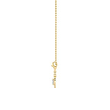 1CTW Emerald Shaped Lab Grown Diamond (F/VS) Dog Tag Pendant in 14K Gold