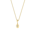 1CTW Emerald Shaped Lab Grown Diamond (F/VS) Dog Tag Pendant in 14K Gold