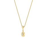 1CTW Emerald Shaped Lab Grown Diamond (F/VS) Dog Tag Pendant in 14K Gold