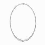 20CTW Round Shaped Lab Grown Diamond (F/VS) Three Prong Graduating Necklace in 14K Gold