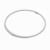 20CTW Round Shaped Lab Grown Diamond (F/VS) Three Prong Graduating Necklace in 14K Gold
