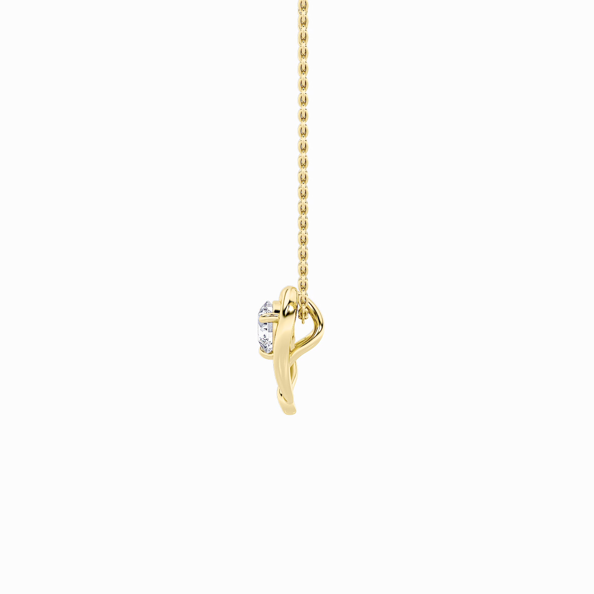 0.5CTW Round Shaped Lab Grown Diamond (F/VS) Heart Shaped   Pendant in 14K Gold