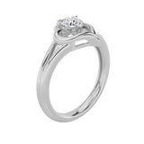 0.5CTW Round Shaped Lab Grown Diamond (F/VS) Heart Shaped Ring in 14K Gold