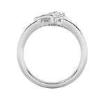 0.5CTW Round Shaped Lab Grown Diamond (F/VS) Heart Shaped Ring in 14K Gold