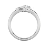 0.5CTW Round Shaped Lab Grown Diamond (F/VS) Heart Shaped Ring in 14K Gold
