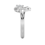 0.5CTW Round Shaped Lab Grown Diamond (F/VS) Heart Shaped Ring in 14K Gold