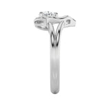 0.5CTW Round Shaped Lab Grown Diamond (F/VS) Heart Shaped Ring in 14K Gold