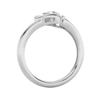 0.5CTW Round Shaped Lab Grown Diamond (F/VS) Heart Shaped Ring in 14K Gold