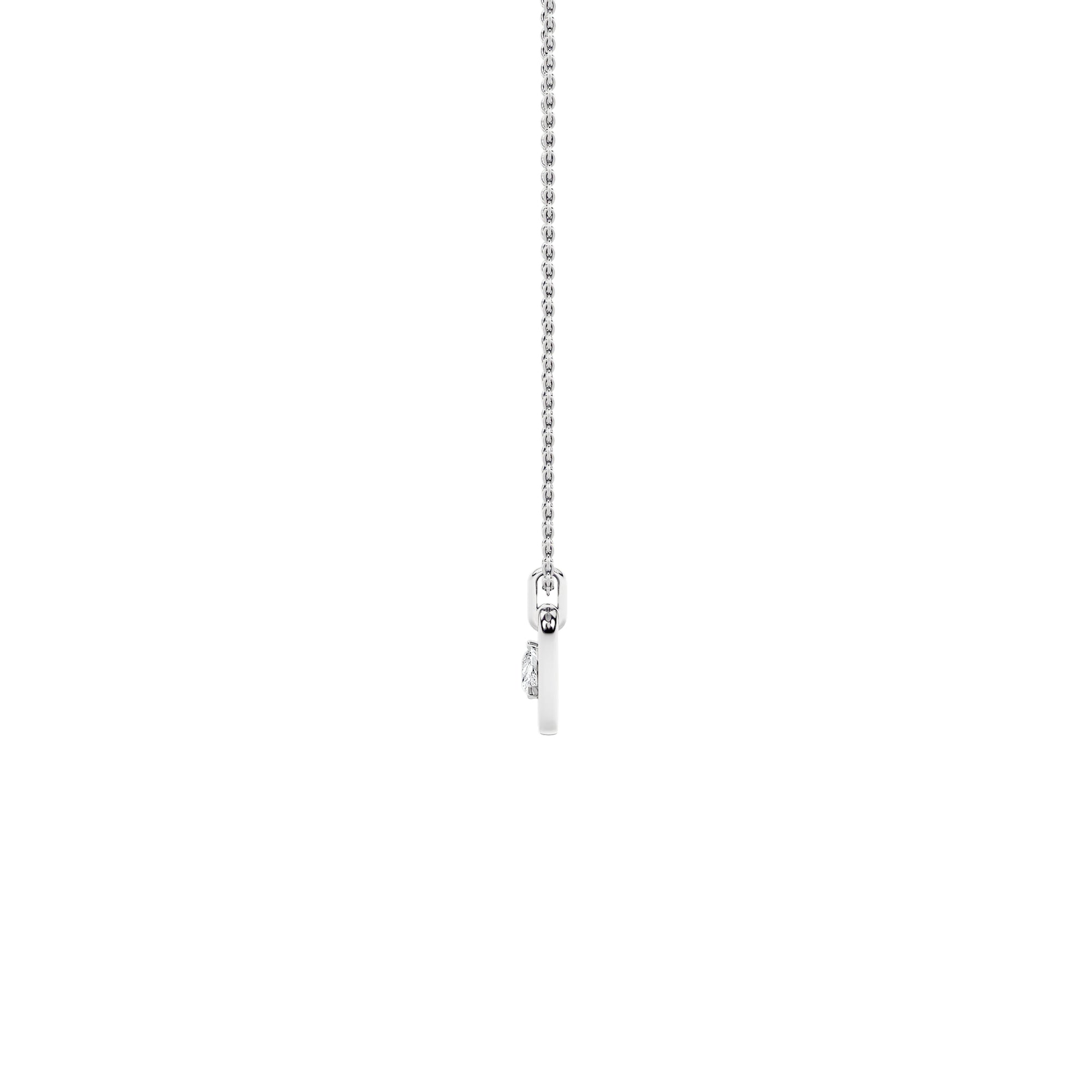 1CTW Pear Shaped Lab Grown Diamond (F/VS) Heart Shaped Dangle Pendant in 14K Gold