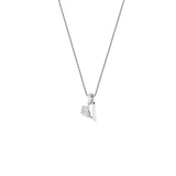 1CTW Pear Shaped Lab Grown Diamond (F/VS) Heart Shaped Dangle Pendant in 14K Gold