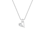 1CTW Pear Shaped Lab Grown Diamond (F/VS) Heart Shaped Dangle Pendant in 14K Gold