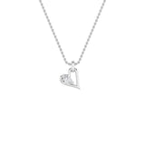 1CTW Pear Shaped Lab Grown Diamond (F/VS) Heart Shaped Dangle Pendant in 14K Gold