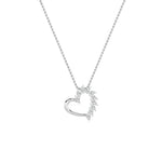 2CTW Marquise Shaped Lab Grown Diamond (F/VS) Heart Shaped Pendant in 14K Gold