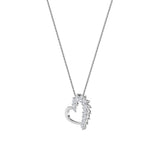 2CTW Marquise Shaped Lab Grown Diamond (F/VS) Heart Shaped Pendant in 14K Gold