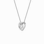 1CTW Round Shaped Lab Grown Diamond (F/VS) Heart Shaped Pendant in 14K Gold