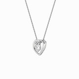 1CTW Round Shaped Lab Grown Diamond (F/VS) Heart Shaped Pendant in 14K Gold